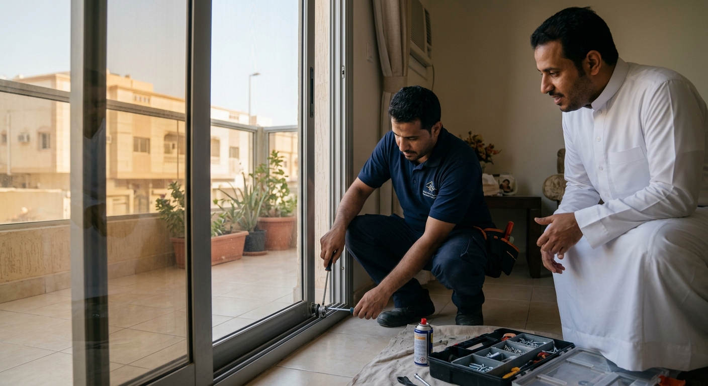 صيانة شبابيك وأبواب ألمنيوم في جدة من الومنتا
